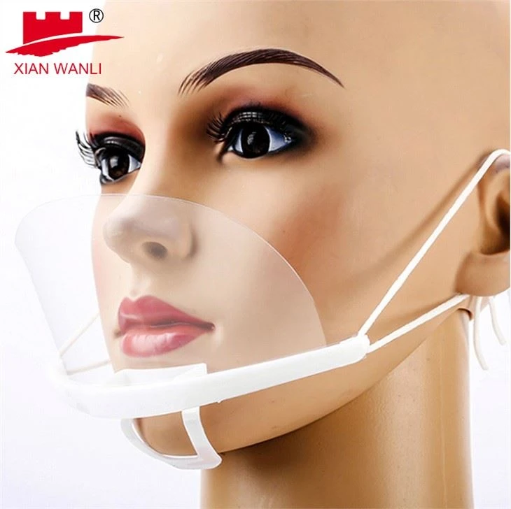 Máscaras de plástico transparentes