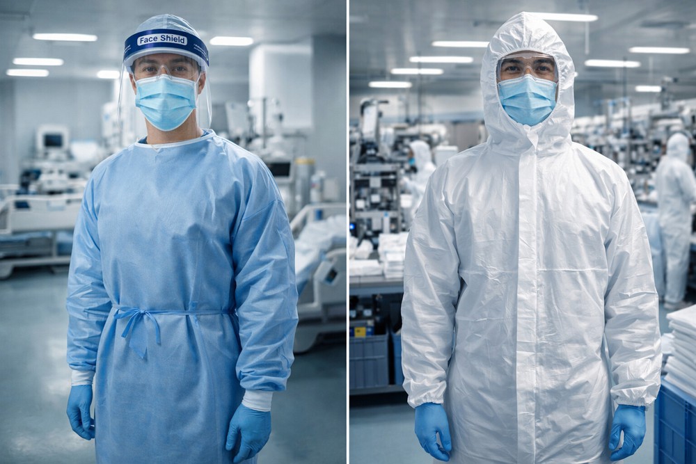 Isolation Gown vs Disposable Coverall Isolation Gown vs Disposable Coverall